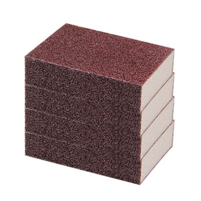 Mimoqk Emery Sponge | 4X Four-Sided Scouring Pad for Scrubbing - Emery Brush Eraser, Household Cleaning Tools, Manual Pan Rust Remover for Pots and Pans