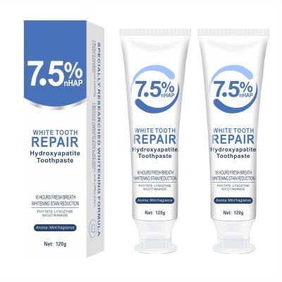 2Pcs Hydroxyapatite Toothpaste, Mild Mint Flavor, Freshens Breath, Relieves Sensitivity, Repairs Enamel, Whitens and Strengthens Enamel (4.23 oz)