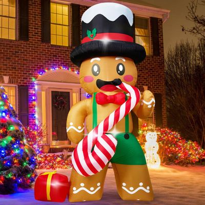 Housen Solutions CIS005R Christmas Inflatables Gingerbread with Gift