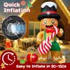Housen Solutions CIS005R Christmas Inflatables Gingerbread with Gift view 4