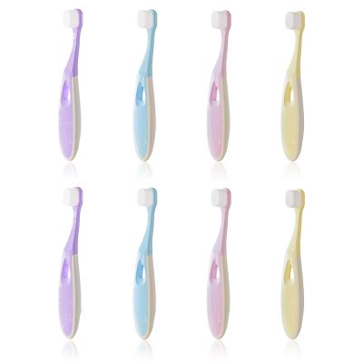 SAIIURV 8 Pieces Kids Toothbrushes Soft Bristle Toddler Toothbrush for Sensitive Gums Micro Nano Toothbrush for Teeth Kid Children 3-12 Years (8 pcs, one Size)