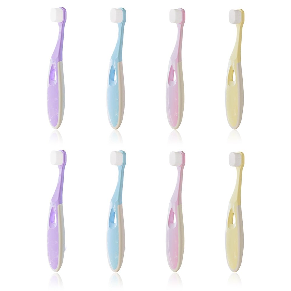 SAIIURV 8 Pieces Kids Toothbrushes Soft Bristle Toddler Toothbrush for Sensitive Gums Micro Nano Toothbrush for Teeth Kid Children 3-12 Years (8 pcs, one Size)