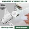 Pack of 2 Washable Pet Hair Remover Lint Roller, Compact Portable for Clothes, Sofas & House Dust, Reusable Washable Tape Solution for Pet Hair view 4