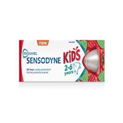 SENSODYNE PRONAMEL Kids 2-6 g Toothpaste, 50 ml, for Children from 2 to 6 Years Old, Protects Teeth from Cavities, Strawberry Flavored, Pack of 3