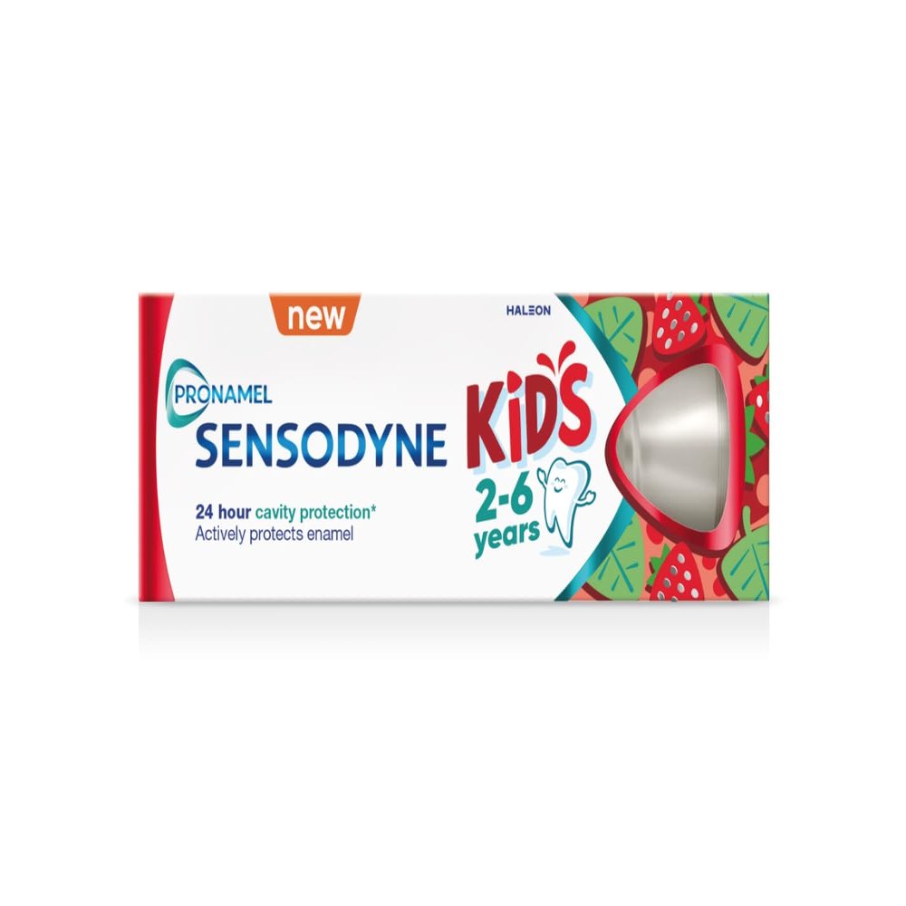SENSODYNE PRONAMEL Kids 2-6 g Toothpaste, 50 ml, for Children from 2 to 6 Years Old, Protects Teeth from Cavities, Strawberry Flavored, Pack of 3