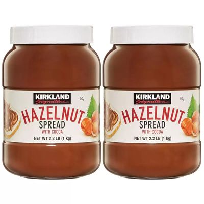 Fakhri Hazelnut Spread, 2 x 1kg Rich, Creamy & Delicious Hazelnut Cocoa Spread for Spreads, Baking, & Desserts