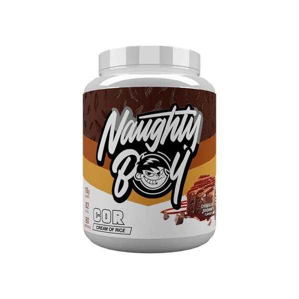 Naughty Boy Cream of Rice 80 Servings - Cream of Rice Supplement, Clean Carbs For Optimal Performance, Incredible Taste & Easy To Digest, Low Sugar, Low Fat, Vegan Friendly, 2kg - Chocolate Brownie