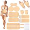 11 Pcs Castor Oil Pack Wrap for Liver Detox, Stomach, Neck, Breast, Knee & Full Body, Reusable Hot/Cold Compress with Adjustable Strap, Waterproof & Anti-Leak k view 1