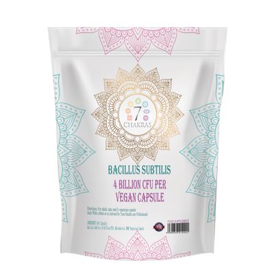 7C Bacillus Subtilis | 30 High Strength Probiotic Supplements - 4 Billion CFU Bacillus Subtilis per Capsule | Spore Probiotics | Non-GMO, Gluten & Allergen Free | Manufactured in The UK