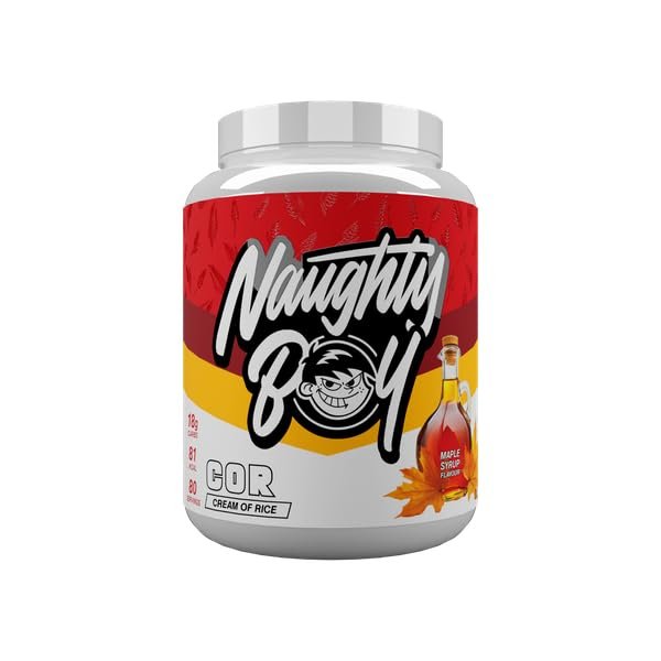 Naughty Boy Cream of Rice 80 Servings - Cream of Rice Supplement, Clean Carbs for Optimal Performance, Incredible Taste & Easy to Digest, Low Sugar, Low Fat, Vegan Friendly, 2kg - Maple Syrup