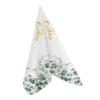 20 Large Fabric-Like Napkins Birthday Eucalyptus Green Border Festive Table Decoration Motif Napkins for Happy Birthday Adults Man Woman Boy Girl Open 40 x 40 cm Folded 20 x 20 cm view 2