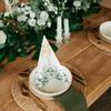 20 Large Fabric-Like Napkins Birthday Eucalyptus Green Border Festive Table Decoration Motif Napkins for Happy Birthday Adults Man Woman Boy Girl Open 40 x 40 cm Folded 20 x 20 cm view 4