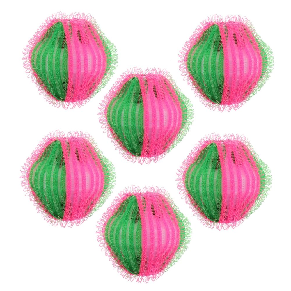 BAZEITFLOW 6pcs Nylon Laundry Balls Pet Hair Removal Balls Reusable Hair Remover for Washing Machine Pet Catcher Supplies Dogs Cats Remover