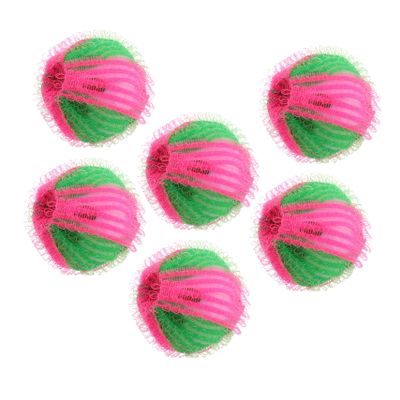 DINHEAROM 6pcs Pet Hair Laundry Catcher Nylon Washing Balls for Machine Wash Dog Cats Hair Remover Balls for Laundry Cleaning Tools