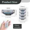 12 Pcs Razor Blades Compatible with Mach 3 for Men, Razor Blade Refills Fits All Mach 3 Handles Enhanced, Stronger Than Steel Refills, Precision Engineered for Smooth Shave (12) view 2