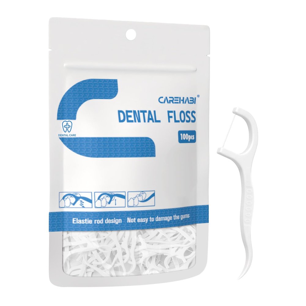 100 Dental Floss Stick, Dental Floss, Teeth Cleaning, Toothpick Stick, Disposable Sticks for Dental Care, Teeth Cleaning Sticks for Removing Plaque and Food Leftovers