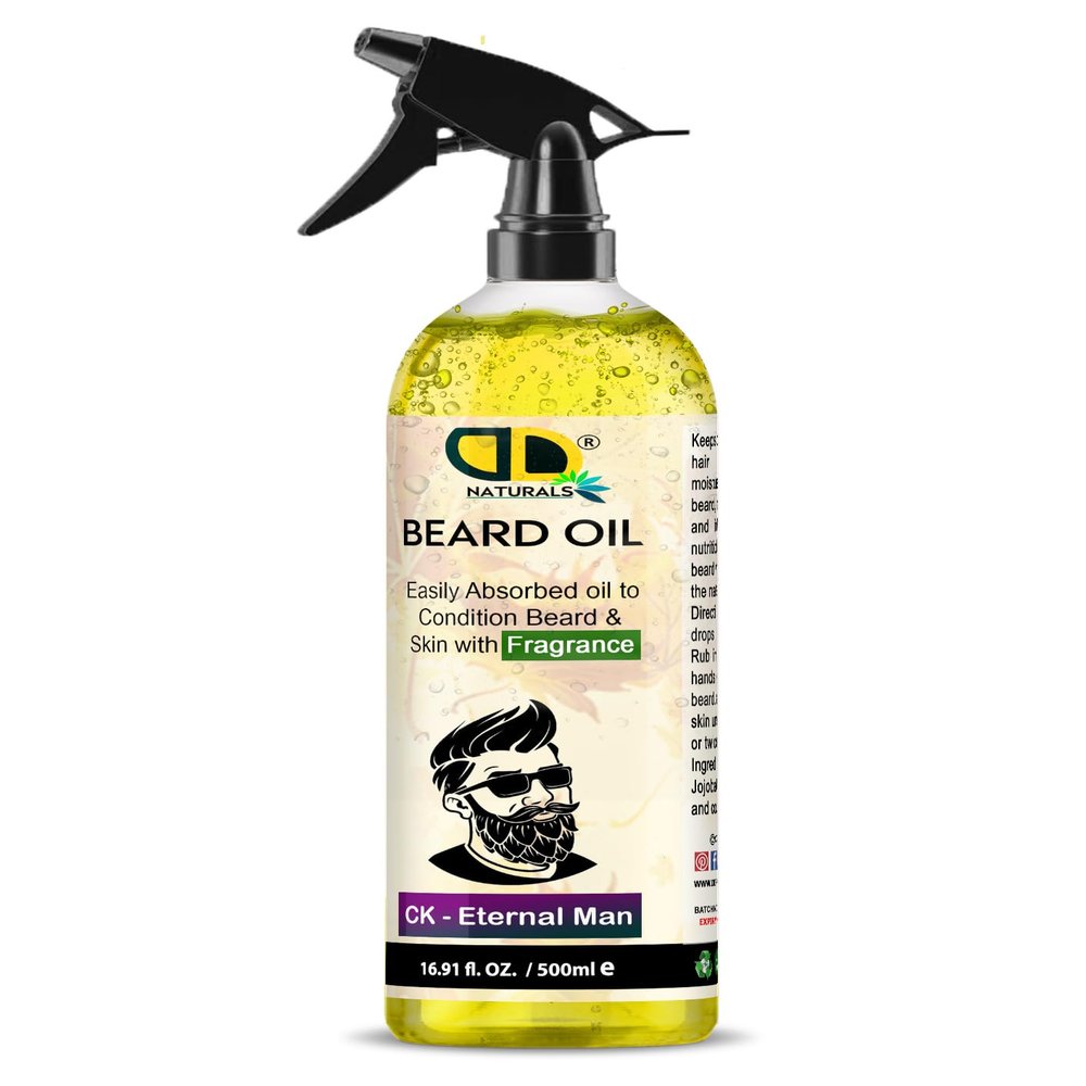 C-K Eternal Man Beard Essential Oil | Beard Care for Men | Softens, Hydrate & Conditions Facial Hair | Promotes Growth, Reduces Dryness & Itching, Enhances Shine and Appearance (500ml Spray)