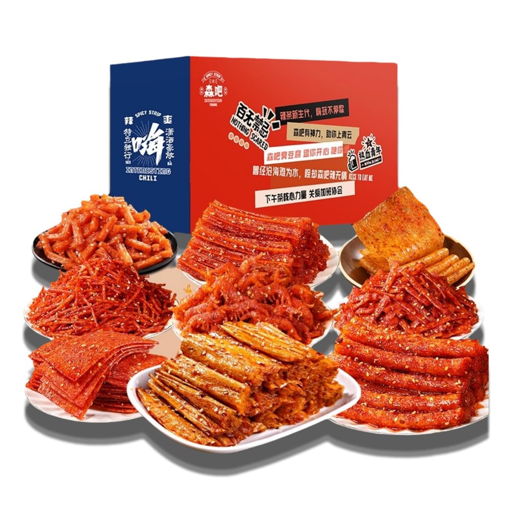 BaiLiSnacky Spicy Strips Snack Sticks 945g Vegetarian Hunan Specialty Children's Spicy Strips Handmade Spicy Slices Whole Box Spicy Snacks