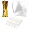 1000 Pieces Cake & Lolli Supplies Set, Includes 100 Treat Bags, 100 Sticks, 800 Twist Ties, Great for Cookies and Chocolates view 2