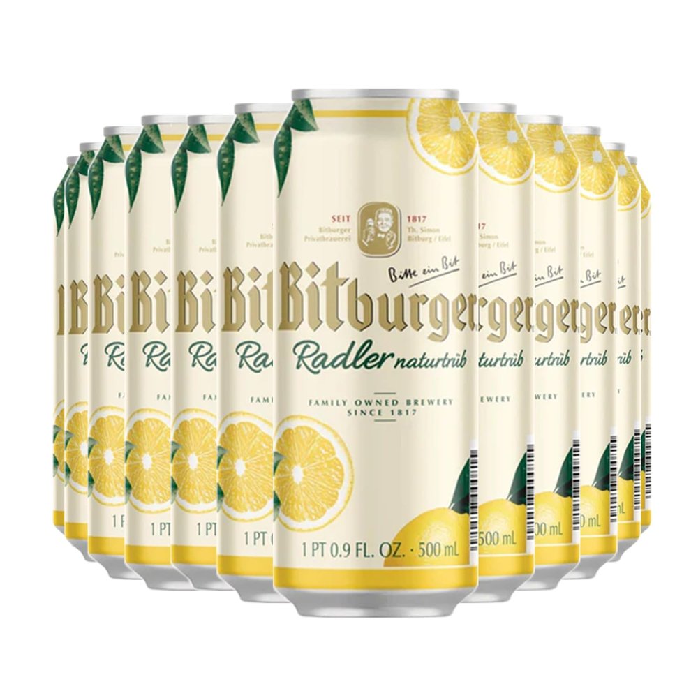 Bitburger | Naturally Cloudy Radler 1.9% ABV | 12 x 500ml