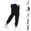 KBOPLEMQ Women's Reha Trousers with Side Button Placket Long Jogging Bottoms Side Opening Loose Elastic Waistband Sports Trousers Unisex Sweatpants Sportswear Tracksuit Fitness Tracksuit Trousers, O view 2