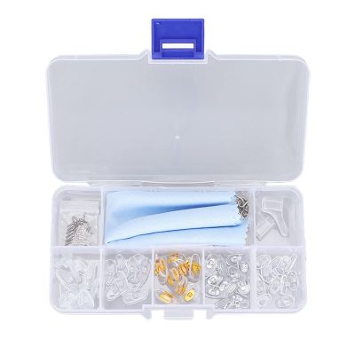 Silicone Eyeglass Nose Pads Set with and Storage Box Flexible Anti Slip and Odorless Suitable for Most Glasses and Sunglasses Repair
