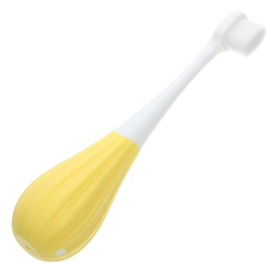 ERINGOGO Toddler Manual Toothbrush for Kids with Soft Pbt Bristles, Safe and Comfortable to Hold, Yellow Creative Design Suitable for Children Aged 2-5 Years