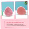 UTHCLO 2pcs Baby Silicone Facial Cleaning Brush with Soft Bristles for Head Massage and Shower Lather Work, Manual Scalp Massager for Gentle Baby Hair Care and Pore Cleansing view 3