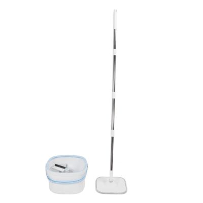 Set Self 360 Degree Rotating Square Mop with Dirty Water Separation Compartments and Adjustable Handle for Hardwood Tile Marble Floors Spin Mop and Bucket Home