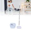 Set Self 360 Degree Rotating Square Mop with Dirty Water Separation Compartments and Adjustable Handle for Hardwood Tile Marble Floors Spin Mop and Bucket Home view 4