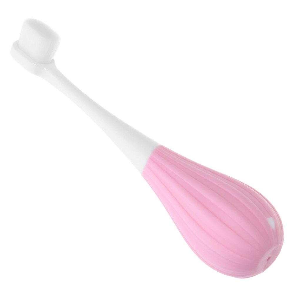 FRCOLOR Extra Soft Kids Toothbrush with Gentle Bristles and Cute Pink Design, Manual Toothbrush Made of Sturdy Pp and TPR for Sensitive Teeth and Gums for Toddlers Aged 2-5