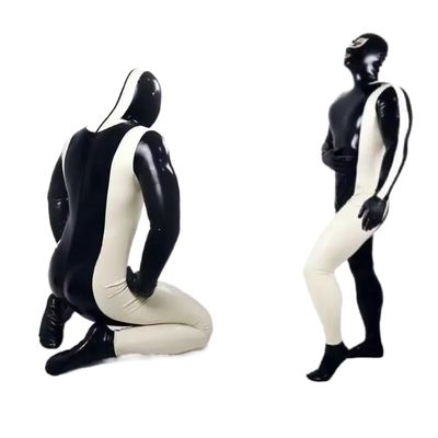 100% Latex Rubber Masquerade Harness Catsuit Bodysuit Uniform Party Dress Cosplay Clubs,S,Other