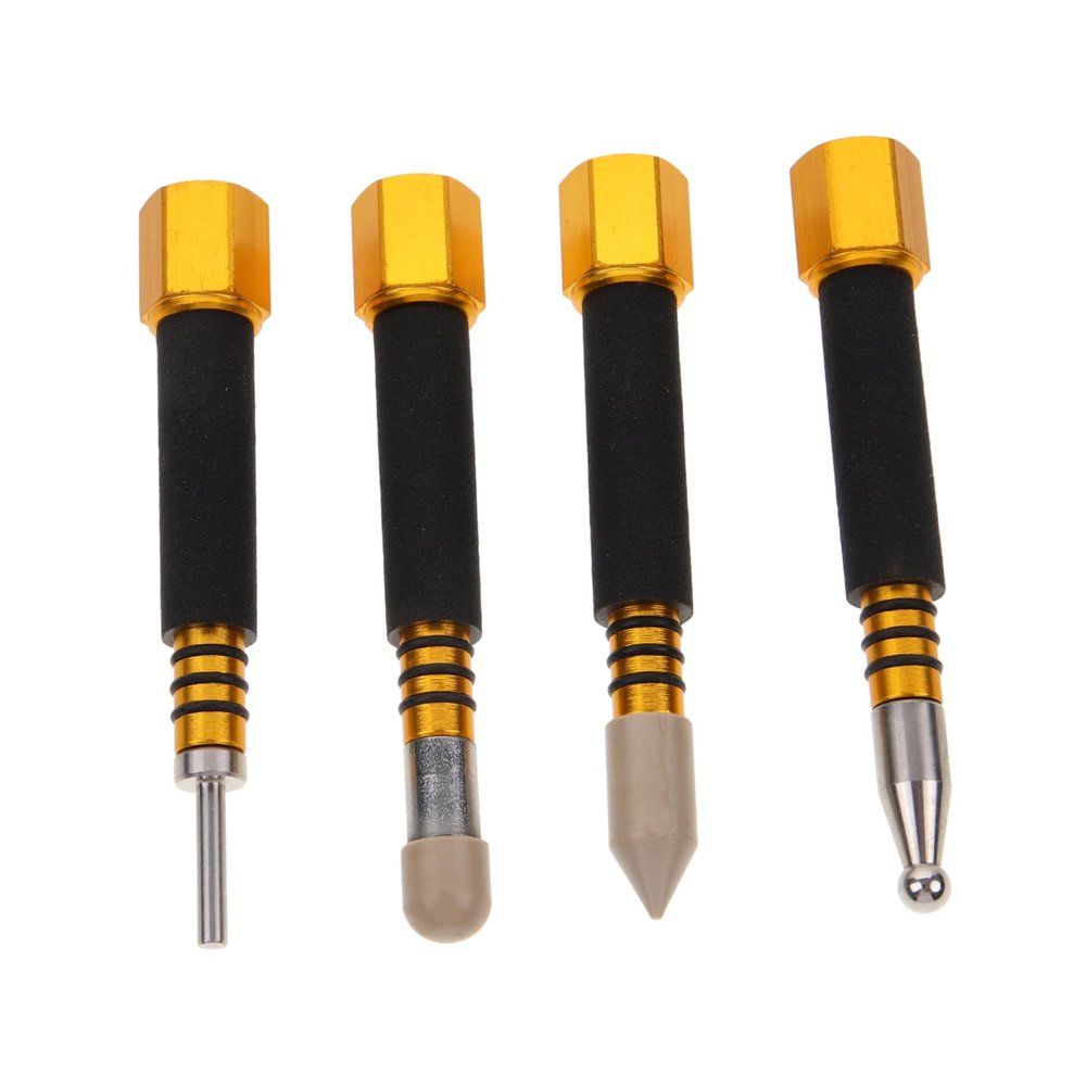 HEALEEP Paintless Dent Removal Tools with Aluminium Material Tap down Pen Set 4pcs Fast Hail Damage Fix Kit and Tap down Tips for Automotive Dent Repair
