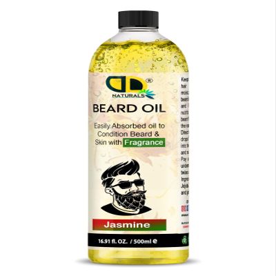 Jasmine Beard Essential Oil |Nourishing & Aromatic Essential Oil for Beard Care | Softens, Hydrate & Conditions Facial Hair | Promotes Growth, Reduces Dryness & Itching (500ml)