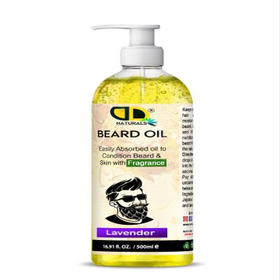 Lavender Beard Essential Oil |Deep Conditioning, Moisturizing, and Soothing Essential Oil for Beard Growth, Softness, and Shine, Reducing Itch and Dandruff (500ml Pump)