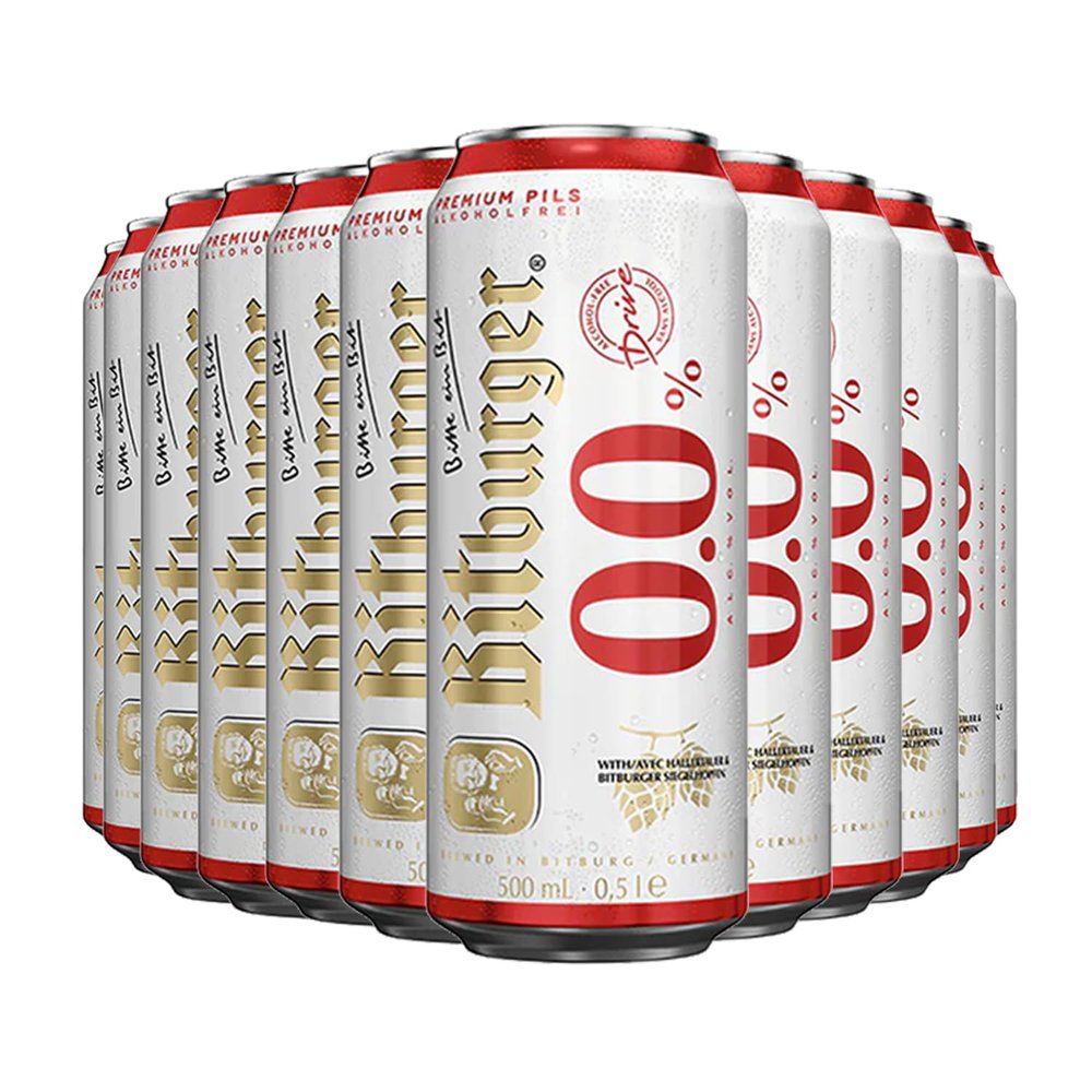 Bitburger | Pils Drive Alkoholfrei 0. 0% ABV | 12 x 500ml
