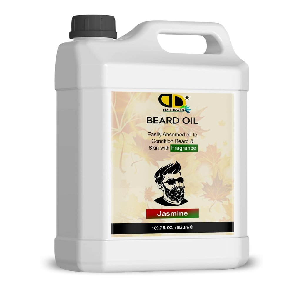 Jasmine Beard Essential Oil |Nourishing & Aromatic Essential Oil for Beard Care | Softens, Hydrate & Conditions Facial Hair | Promotes Growth, Reduces Dryness & Itching (5 Litter)