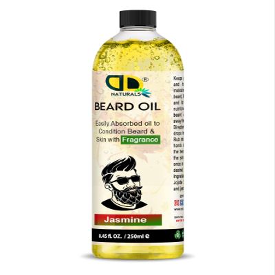 Jasmine Beard Essential Oil |Nourishing & Aromatic Essential Oil for Beard Care | Softens, Hydrate & Conditions Facial Hair | Promotes Growth, Reduces Dryness & Itching (250ml)