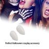 1 Pairs Vampire Teeth, Halloween Cosplay Fangs Fake Teeth, for Cosplay Props Halloween Party Accessories Masquerade Dentures Makeup Dress up Favors 15mm 0.59in (15mm) view 3