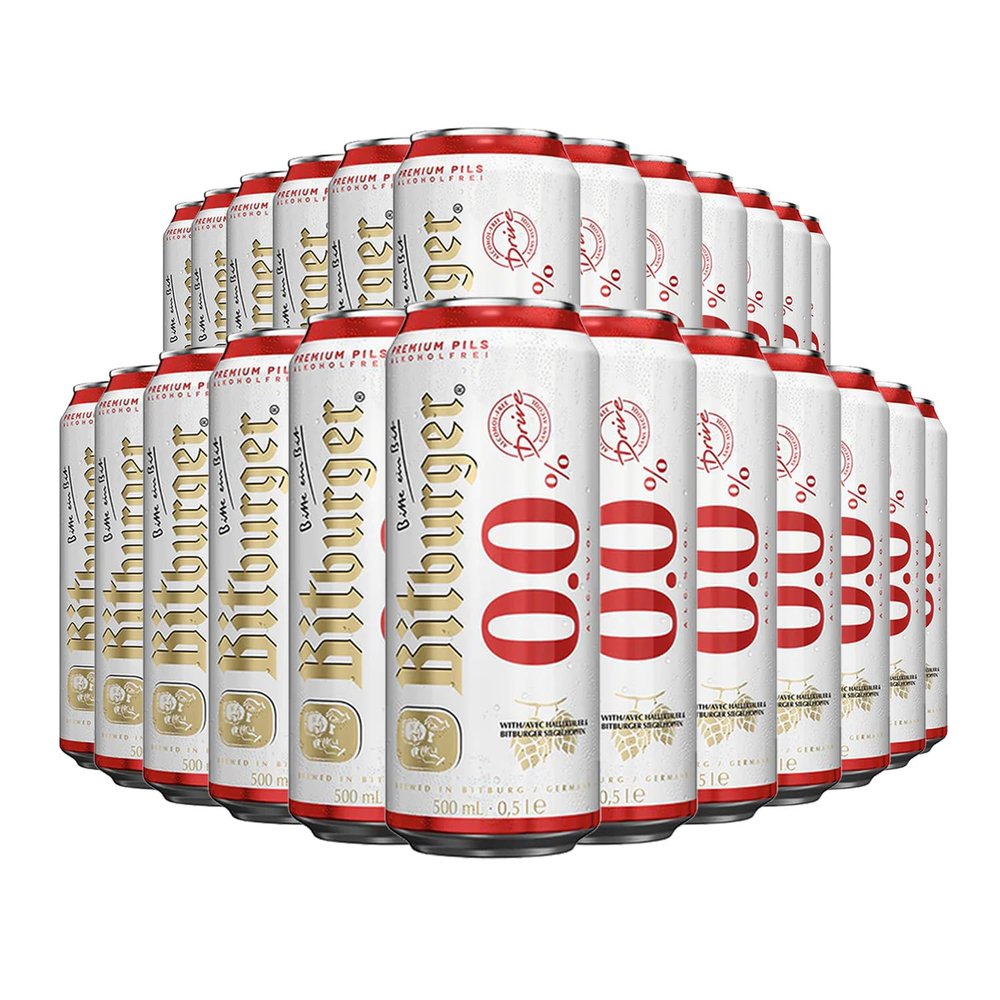 Bitburger | Pils Drive Alkoholfrei 0. 0% ABV | 24 x 500ml