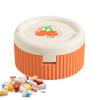 Pill Case - Daily Medicine Dispenser Case with Folding Water Cup | Portable Small Purse Accessories for Supplement, Fish Oil Pocket Storage view 1