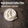 2 Pack Cloth Coffee Filter, Reusable Coffee Sock Filter, Flannel Cloth Tea Strainer Coffee Filter Bag with Stainless Steel Handle for Home Office Handmade Coffee (Cream) view 3