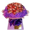 Chocolate bouquet flower hand with chocolate truffles for men and women with a personalised gift card Hamper with roses (Medium)