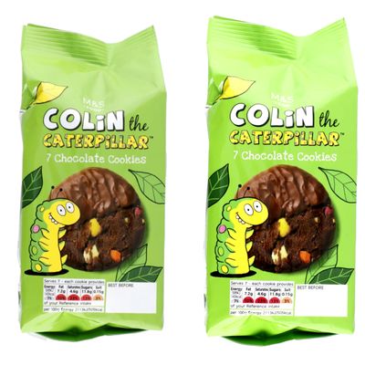 M&S Colin the Caterpillar Chocolate Cookies, Pack of 2X