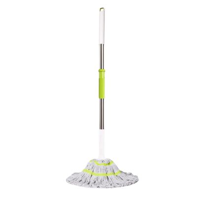 SUREK Reusable Stainless Steel Mop Portable With 2 Mop Heads Rotatable String Mops Self Squeezing Mop For All Floor Types And Windows removable