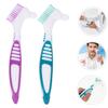 VERDANVERSE Denture Brushes Large Ergonomic Handle 4pcs and with Double Sided Multi-Layered Nylon Bristles Gentle on Gums, Toothbrush Cleaner for Denture Wearers view 4