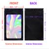 EYRMQWJPC Slide Zip Lock Flat Pouches, 50pcs Small Ziplock Mylar Bags with Hanging Hole Clear Foil Bags(Holographic Black,3.1"x5.1" (8x13cm)) view 2