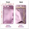 EYRMQWJPC Slide Zip Lock Flat Pouches, 100pcs Reusable Odorless Plastic Mylar Bags with Zipper Closure4.1 x5.9(Metallic Pink,4.7"x7.9" (12x20cm)) view 2