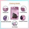 EYRMQWJPC Slide Zip Lock Flat Pouches, 100pcs Reusable Odorless Plastic Mylar Bags with Zipper Closure4.1 x5.9(Metallic Pink,4.7"x7.9" (12x20cm)) view 3