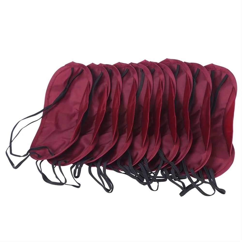10Pcs Comfortable Sleep Eye Mask Shade Cover Blindfold Night Sleeping Travel Aid Sleeping Mask Blindfold Eyepatch Sleepmasker(Eyeshade)